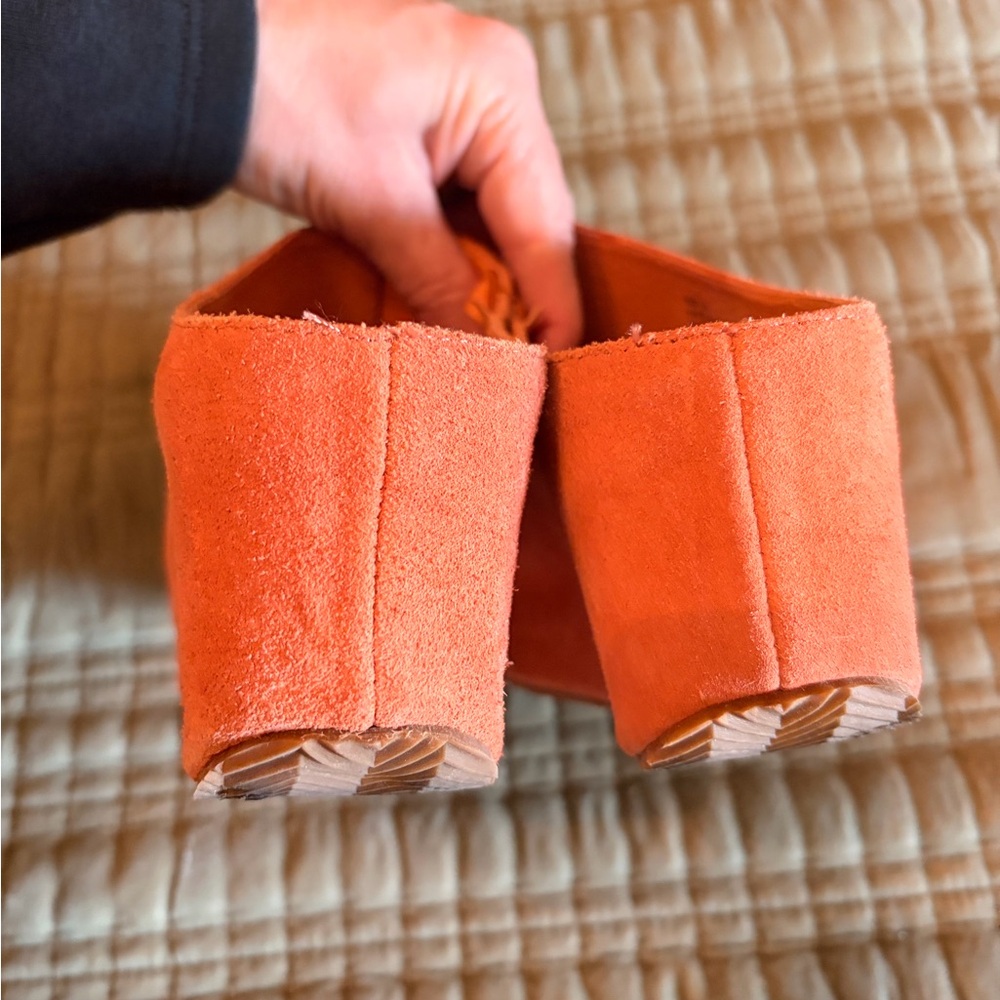 Volatile suede wedge mule slides sz 8 - Picture 2 of 4